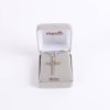 Necklace - Sterling Silver - Cross with Gold Cross Center - 24" Silver - Swanson Christian Products
