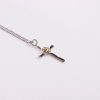 Necklace - Sterling Silver - Cross with Gold Dove Center - 20" Silver - Swanson Christian Product