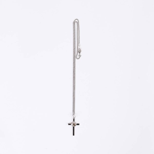 Necklace - Sterling Silver - Cross with Gold Dove Center - 20" Silver - Swanson Christian Product