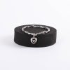 Bracelet - Rhodium and Cubic Zirconia with Heart/Dove Charm - Swanson Christian Products