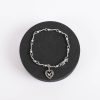 Bracelet - Rhodium and Cubic Zirconia with Heart/Dove Charm - Swanson Christian Products