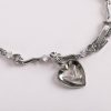 Bracelet - Rhodium and Cubic Zirconia with Heart/Dove Charm - Swanson Christian Products
