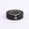 Bracelet - Rhodium Twisted Rope with Heart/Dove Charm - Silver - Swanson Christian Products