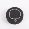 Bracelet - Rhodium Twisted Rope with Heart/Dove Charm - Silver - Swanson Christian Products
