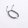 Bracelet - Hematite Beads with Cross - Adjustable - Swanson Christian Products