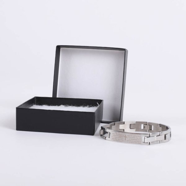 Bracelet - The Lord's Prayer - Stainless Steel - Silver - Swanson Christian Products