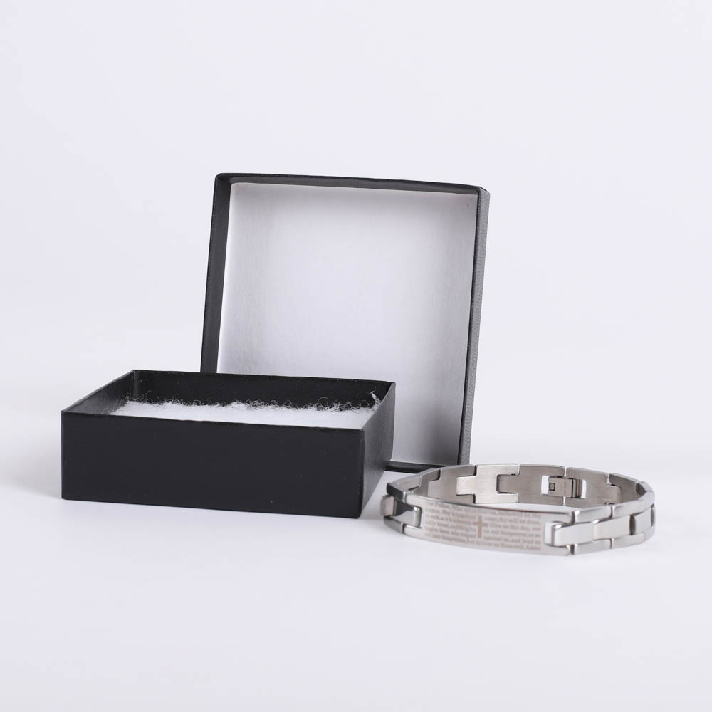 Bracelet - The Lord's Prayer - Stainless Steel - Silver - Swanson Christian Products