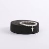 Bracelet - Pearls with Sterling Silver Cross Charm - Swanson Christian Products