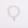 Bracelet - Pearls with Sterling Silver Cross Charm - Swanson Christian Products