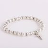 Bracelet - Pearls with Sterling Silver Cross Charm - Swanson Christian Products