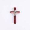 Wall Cross - Cherry Wood with Stainless Steel - Praying Boy - Swanson Christian Products