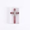 Wall Cross - Cherry Wood with Stainless Steel - Praying Boy - Swanson Christian Products