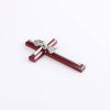 Wall Cross - Cherry Wood with Stainless Steel - Praying Girl - Swanson Christian Products