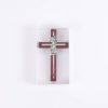 Wall Cross - Cherry Wood with Stainless Steel - Praying Girl - Swanson Christian Products