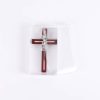 Wall Cross - Cherry Wood with Stainless Steel - Praying Girl - Swanson Christian Products