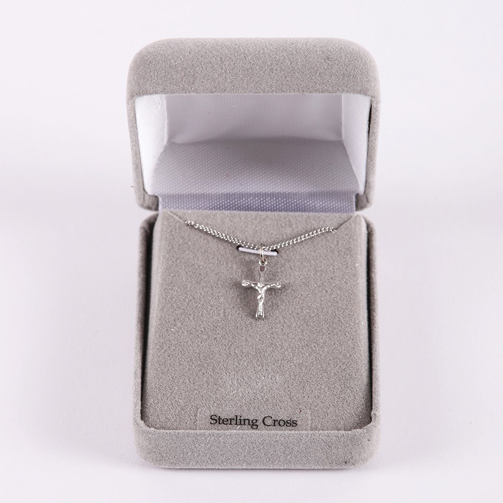 Necklace Crucifix - Small Silver - 16 | Swanson Christian Products