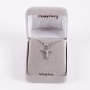 Necklace Crucifix - Rounded Cross Silver - 18 | Swanson Christian Products