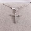 Necklace Crucifix - Rounded Cross Silver - 18 | Swanson Christian Products