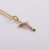 Necklace Crucifix - Flared Cross - Gold with Silver - 18 | Swanson Christian Products