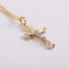 Necklace Crucifix - Detailed Cross - Gold with Silver - 18 | Swanson Christian Products
