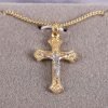 Necklace Crucifix - Detailed Cross - Gold with Silver - 18 | Swanson Christian Products