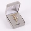 Necklace Crucifix - Flat Cross with Inscription Gold - 24 | Swanson Christian Products