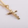 Necklace Crucifix - Flat Cross with Inscription Gold - 24 | Swanson Christian Products