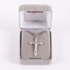 Necklace Crucifix - Detailed Cross Round Silver - 24 | Swanson Christian Products