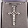 Necklace Crucifix - Detailed Cross Round Silver - 24 | Swanson Christian Products