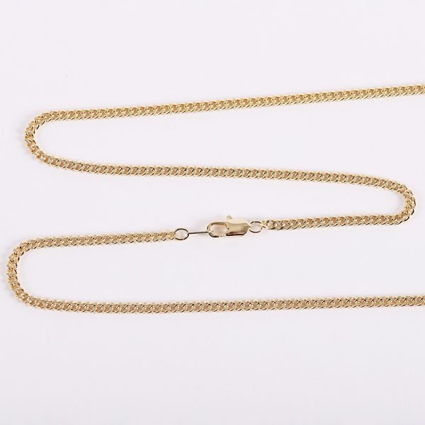 Necklace Crucifix - Flat Cross with Inscription - Gold with Silver - 24 | Swanson Christian Products