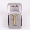 Necklace Crucifix - Detailed Cross Round Gold - 24 | Swanson Christian Products