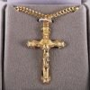 Necklace Crucifix - Detailed Cross Round Gold - 24 | Swanson Christian Products