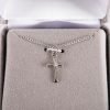 Necklace - Sterling Silver Cross with Cubic Zirconia | Swanson Christian Products