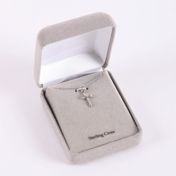 Necklace - Sterling Silver Cross with Cubic Zirconia | Swanson Christian Products