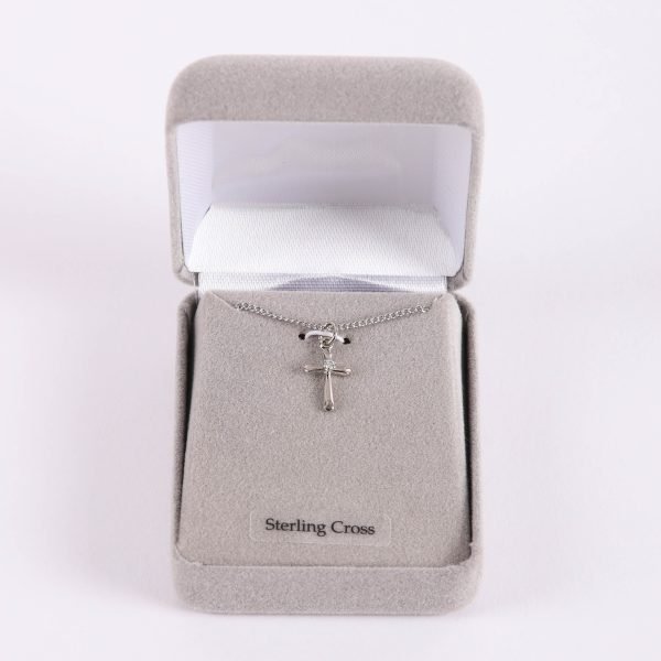 Necklace - Sterling Silver Cross with Cubic Zirconia | Swanson Christian Products