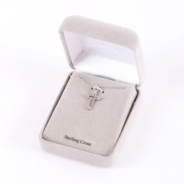 Necklace - Sterling Silver - Cut Out Cross - 16-18" | Swanson Christian Products