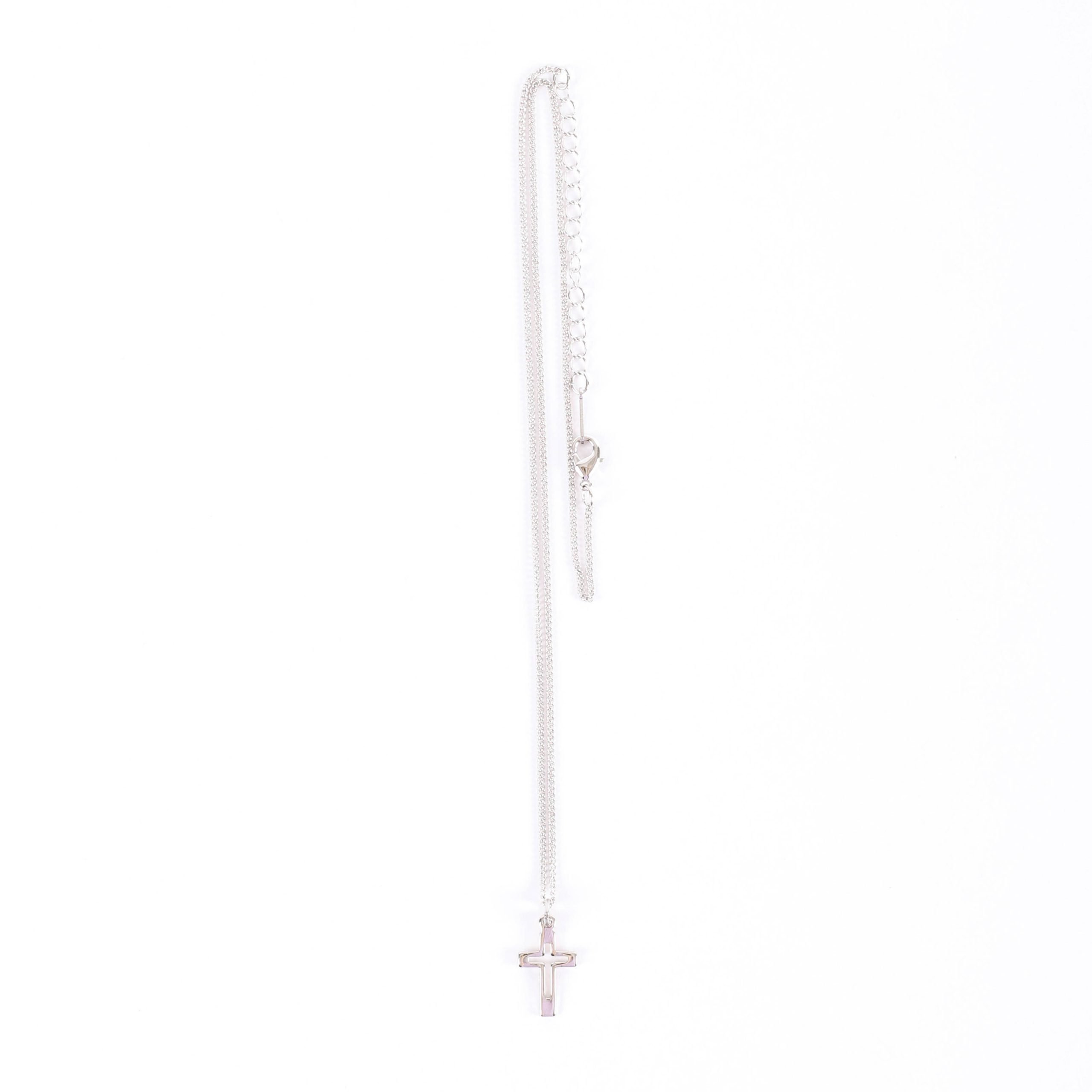 Necklace - Sterling Silver - Cut Out Cross - 16-18" | Swanson Christian Products