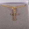 Necklace - Cross Gold Over Sterling Silver - 16-18" | Swanson Christian Products