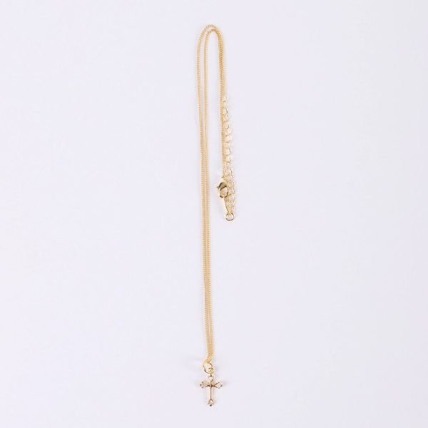 Necklace - Cross Gold Over Sterling Silver - 16-18" | Swanson Christian Products