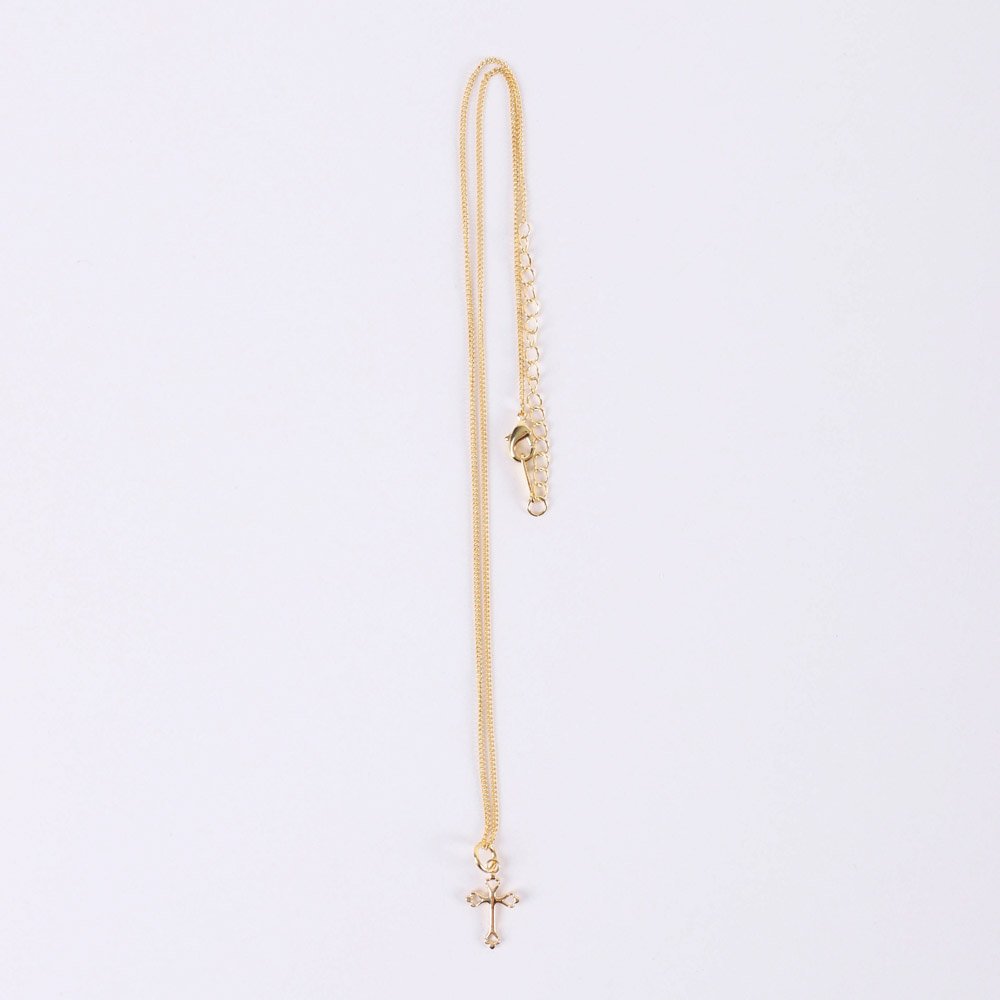 Necklace - Cross Gold Over Sterling Silver - 16-18" | Swanson Christian Products