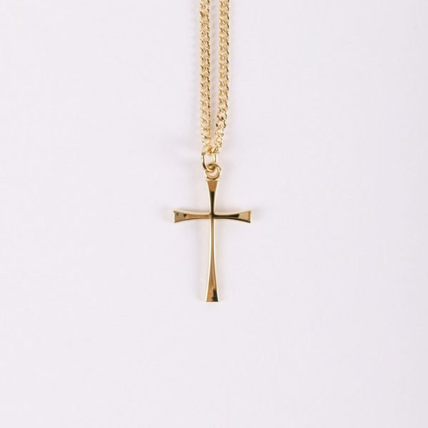 Necklace - Cross Gold Over Sterling Silver - 18" | Swanson Christian Products