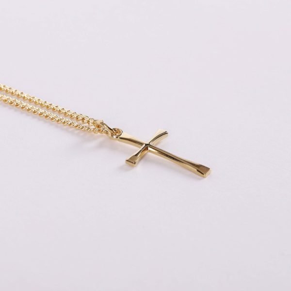 Necklace - Cross Gold Over Sterling Silver - 18" | Swanson Christian Products