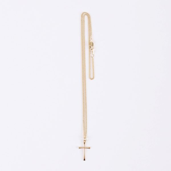 Necklace - Cross Gold Over Sterling Silver - 18" | Swanson Christian Products