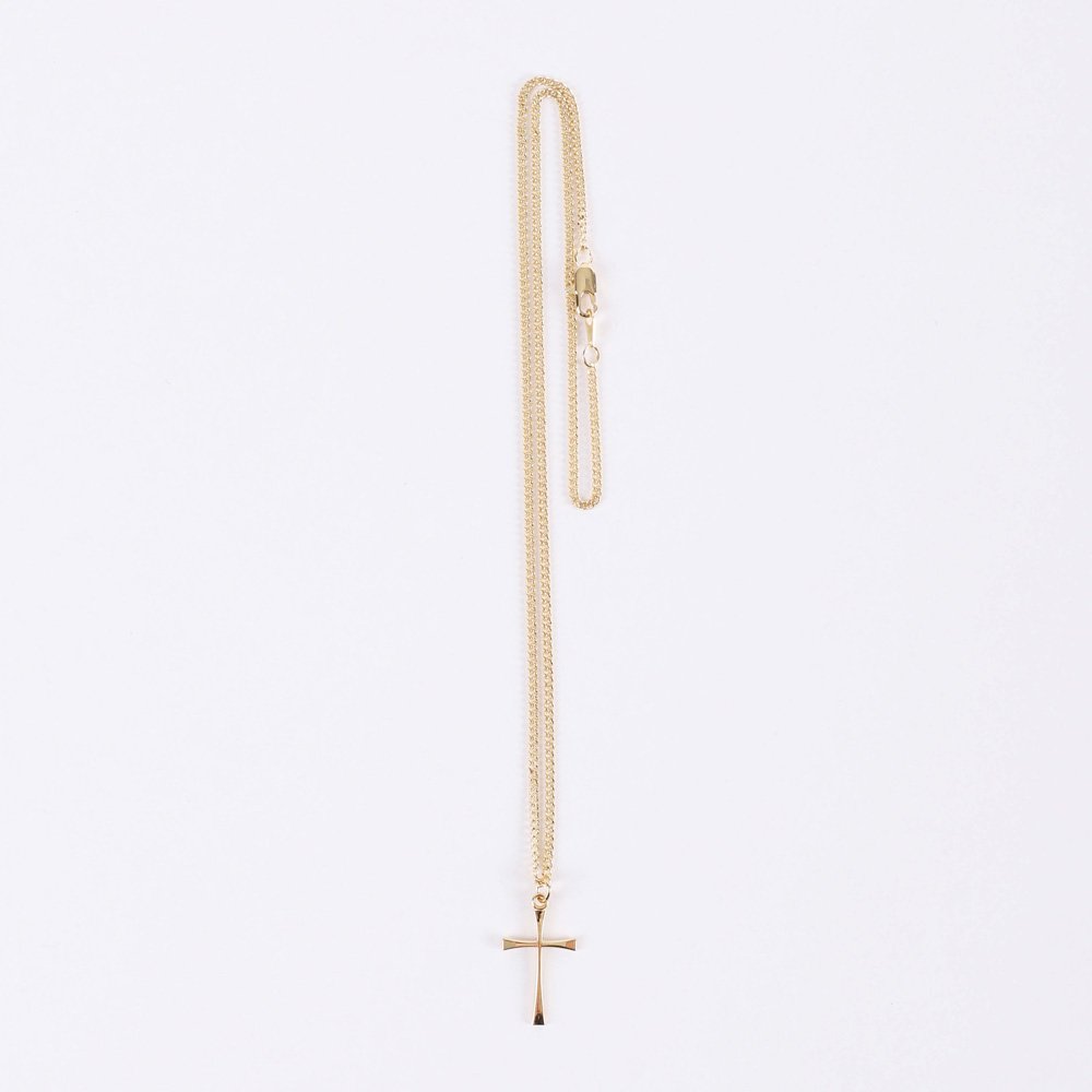 Necklace - Cross Gold Over Sterling Silver - 18" | Swanson Christian Products