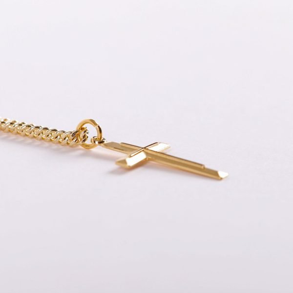 Necklace - Cross with Cross Gold Over Sterling Silver - 24"| Swanson Christian Products