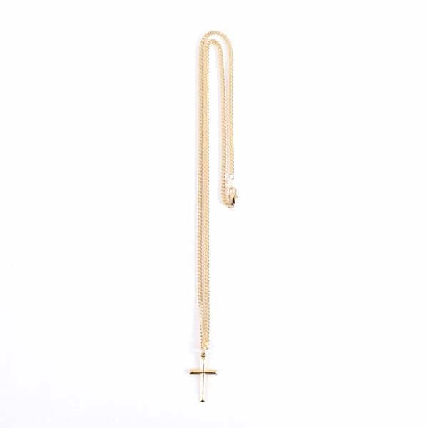 Necklace - Cross with Cross Gold Over Sterling Silver - 24"| Swanson Christian Products