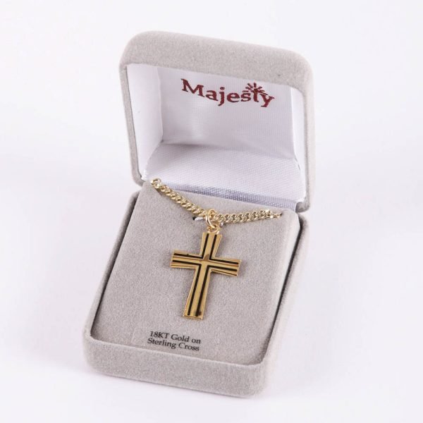 Necklace - Cross with Black Gold Over Sterling Silver - 24" | Swanson Christian Products