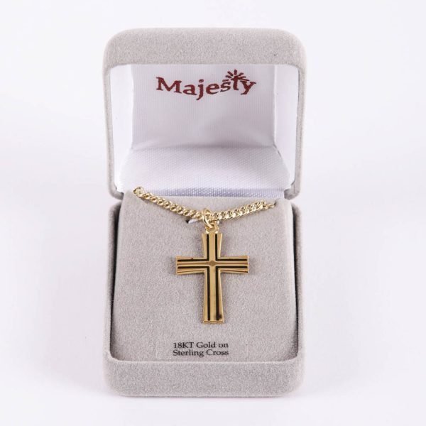 Necklace - Cross with Black Gold Over Sterling Silver - 24" | Swanson Christian Products