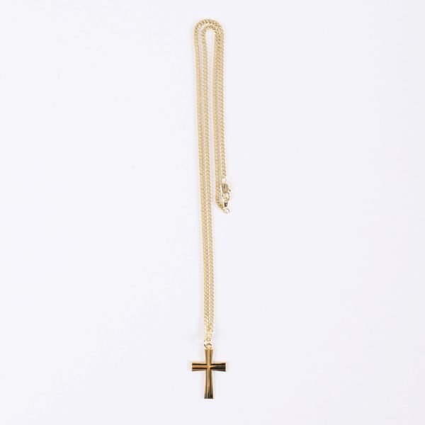 Necklace - Cross with Black Gold Over Sterling Silver - 24" | Swanson Christian Products