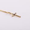 Necklace - Cross with Cubic Zirconia Gold Over Sterling Silver - 18" | Swanson Christian Products